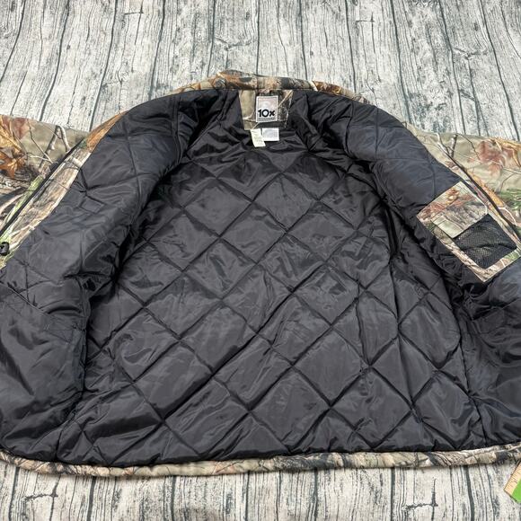 10X Real tree Camo Insulated Jacket Mens XL Brown Hunting Outdoor Cold Weather - Picture 3 of 8
